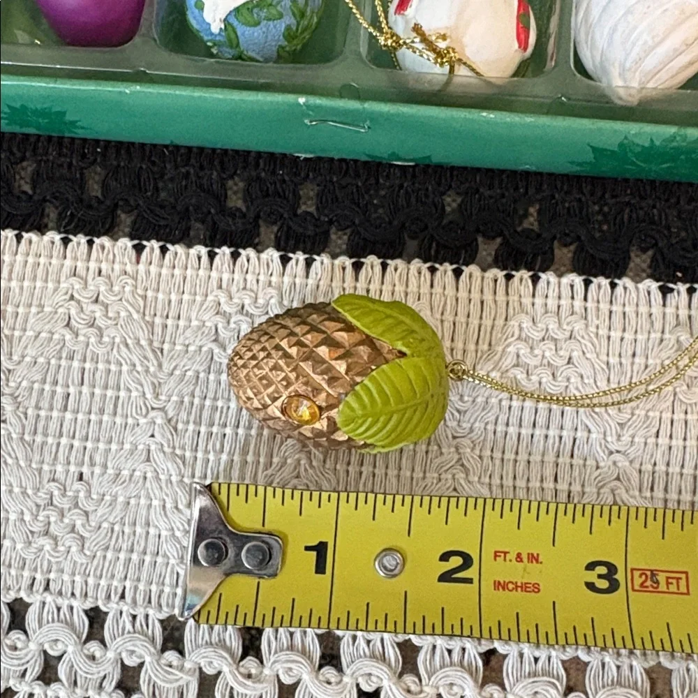 Vintage 12 Christmas Egg Mini Ornaments